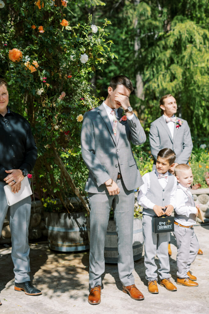 groom crying