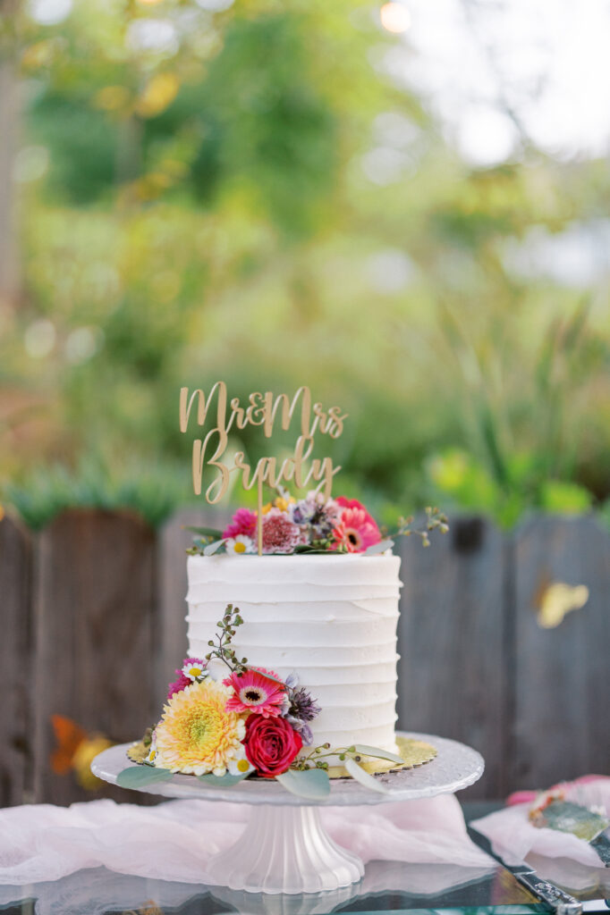 California wedding cake