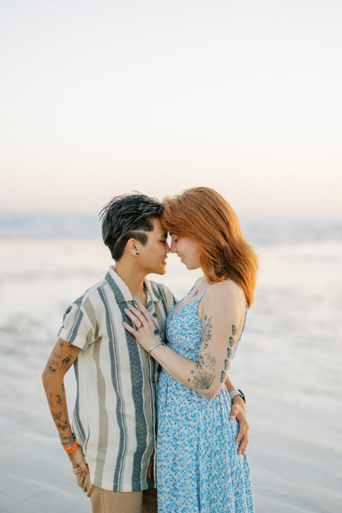 LGBTQ couple by the beach